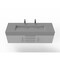 Castello Usa Nile 60" Wall Mounted Gray Vanity With Gray Top And Brushed Nickel Handles CB-MC-60G-BN-2053-GR - alternate 6